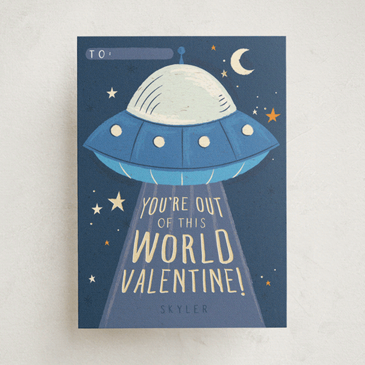 "Out of this World" - Classroom Valentines in Neptune by Kiersten Garner - Front