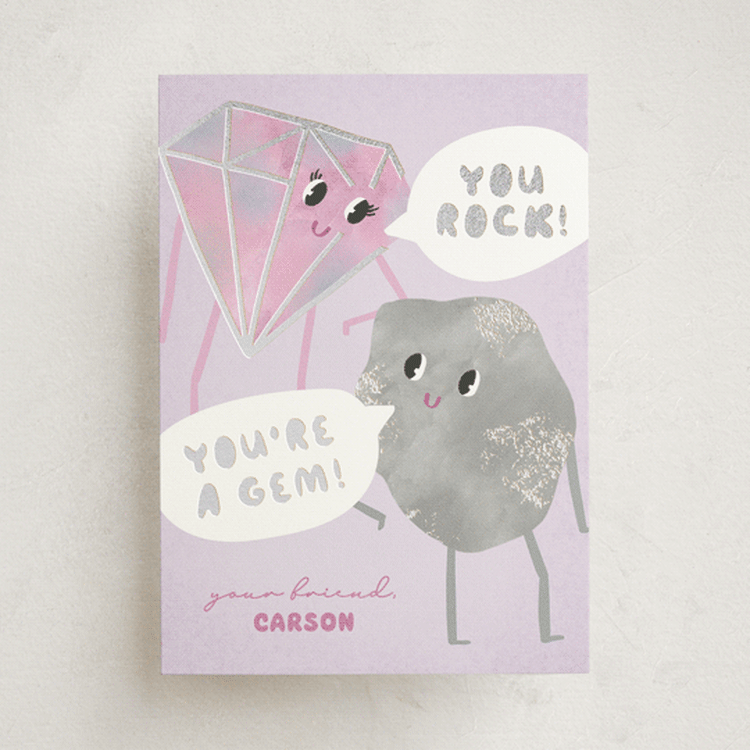 "Rockin' Gem" - Classroom Valentines in Opal by Carolyn Kach - Front