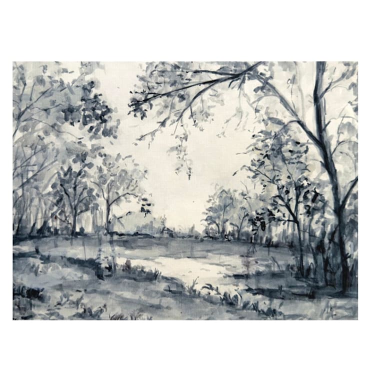 "Personalized Monochrome Art: A Custom Gift" - Commissioned Original Painting in black by Arohika Verma