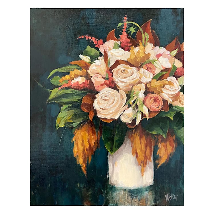 "Impressionist Bouquet, 11 x 14 in., Painting Commission" - Commissioned Original Painting in multicolorassorted-colors by Wendy Keller