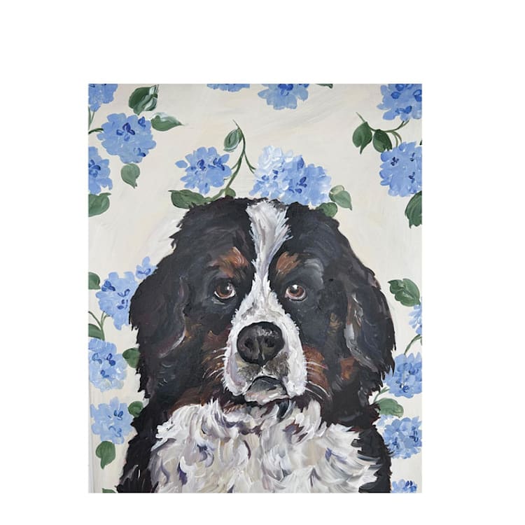 "Custom Pet Portrait 11x14/ Acrylic Painting" - Commissioned Original Painting in multicolorassorted-colors by Sarah Hall
