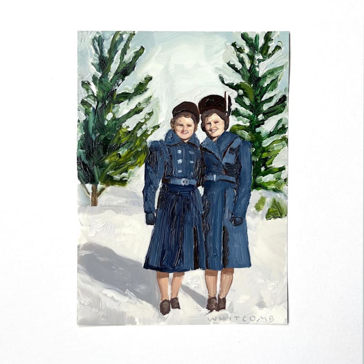 "Loose portrait, 5x7" oil painting on paper" - Commissioned Original Painting in multicolorassorted-colors by Holly Whitcomb