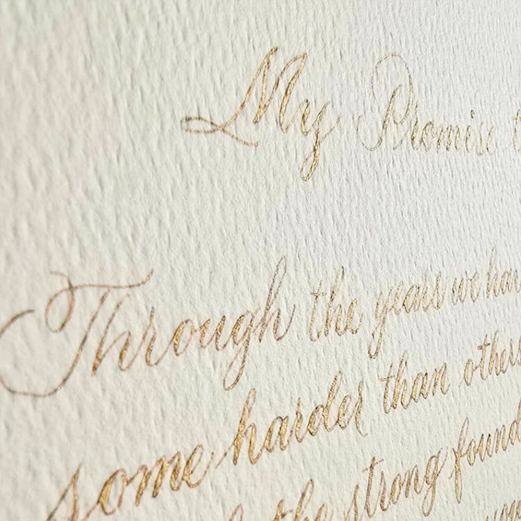 "Custom Calligraphed Letter/ Text" - Commissioned Original Painting in natural by Inkspiringletters
