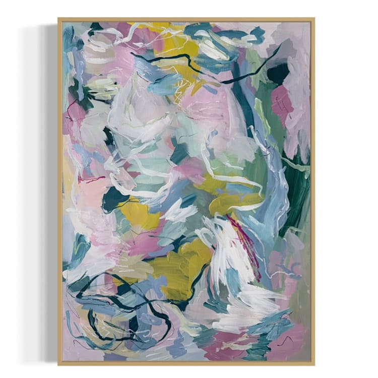 "Custom Abstract Painting - 36" X 48" Acrylic On Canvas" - Commissioned Original Painting in multicolorassorted-colors by Sarah Mankin