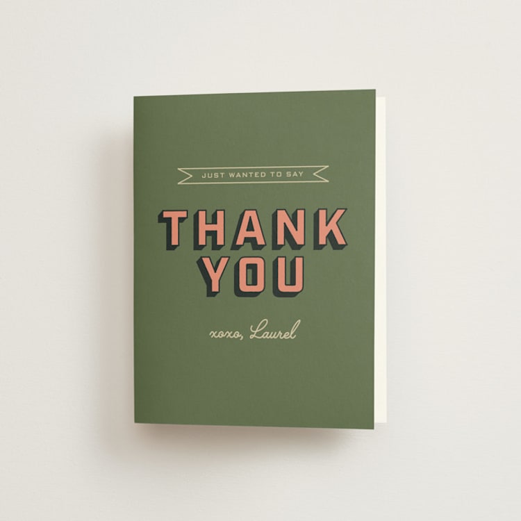 "Camp Bach" - Bachelorette Party Thank You Cards in Fern by taylorVdesign - Front