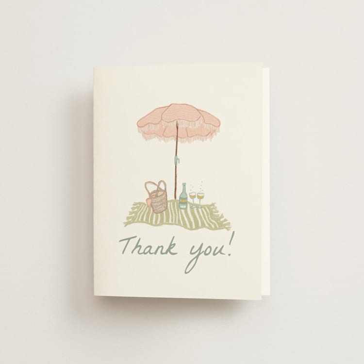 "Beach Bachelorette" - Bachelorette Party Thank You Cards in Seafoam by Erin Kessler - Front