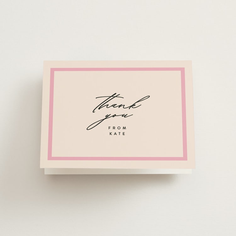 "Chic Party" - Bachelorette Party Thank You Cards in Champagne by Angela Thompson - Front