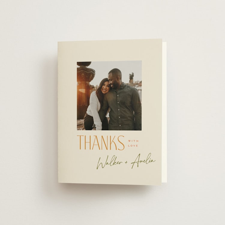 "North" - Engagement Party Thank You Cards in Desert by Owl and Toad - Front