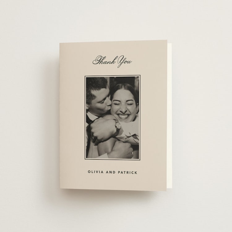 "Natty" - Engagement Party Thank You Cards in Dusty Rose by Creo Study - Front