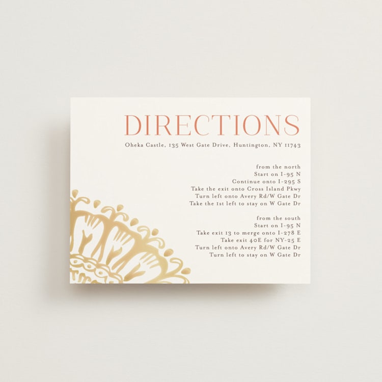 "Modern Mehndi" - Direction Cards in Gold by Laura Condouris - Front