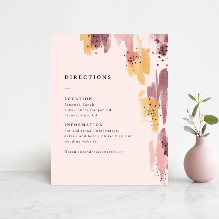"Mod Brush" - Direction Cards in Blush by Lisa Fee Paura - Front