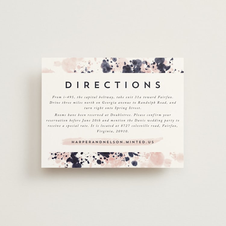 "artful celebration" - Direction Cards in Blush by Qing Ji - Front