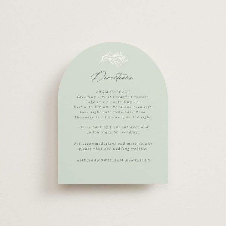 "Fairy Forest" - Direction Cards in Sage by Kristen Knechtel - Front