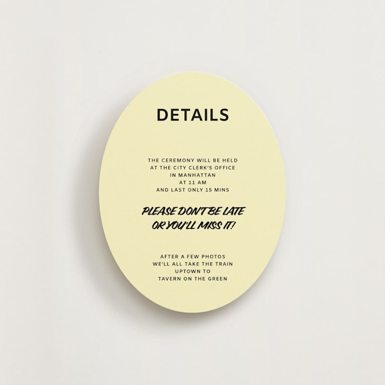 "Courthouse" - Direction Cards in Butter by Studio Suku - Front