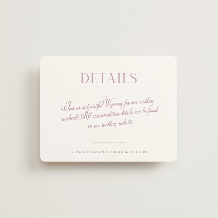 "Lavender Dreams" - Direction Cards in Lilac Dreams by Design Lotus - Front