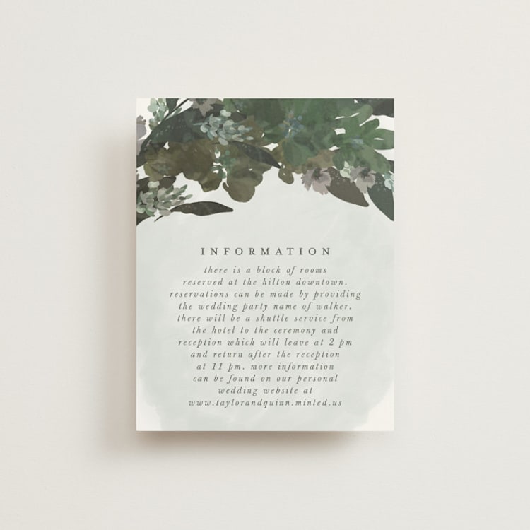 "Foliage Wreath" - Direction Cards in Evergreen by Grace Kreinbrink - Front