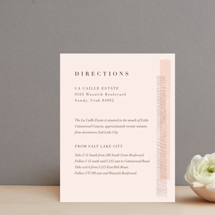 "engrained" - Direction Cards in Blossom by Robin Ott - Front