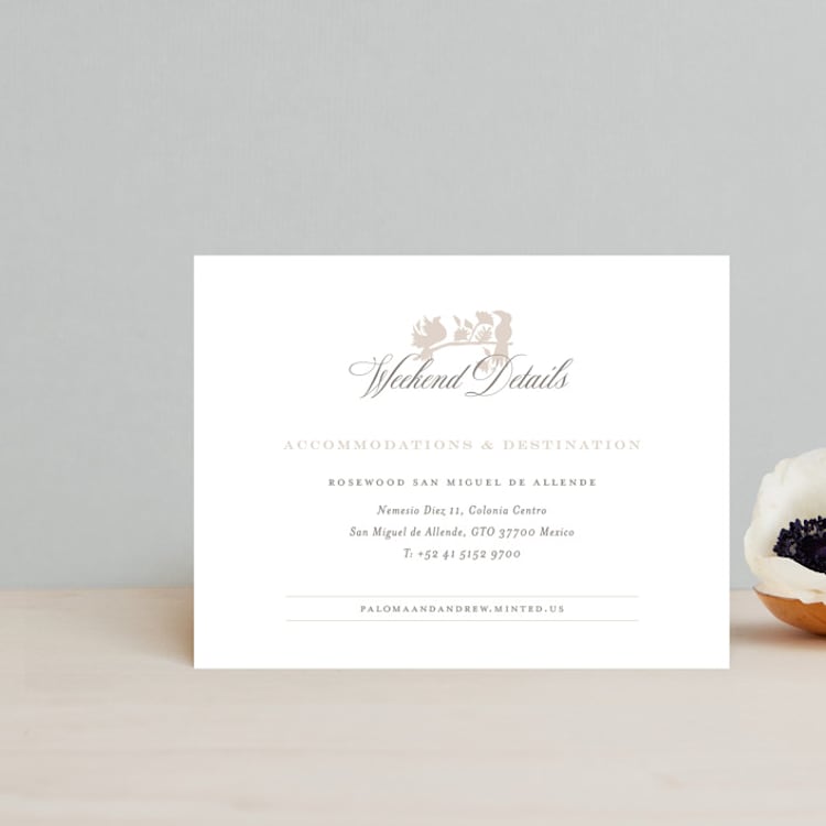 "Hacienda" - Direction Cards in Stone by Lagniappe Paper - Front