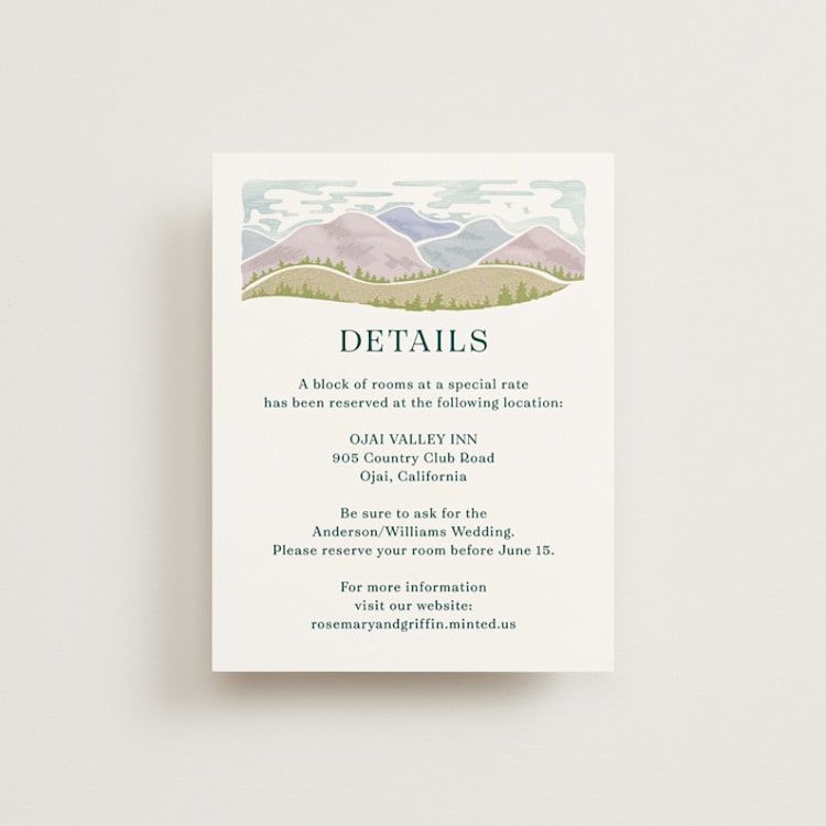 "River Valley" - Direction Cards in Pine by Paper Sun Studio - Front