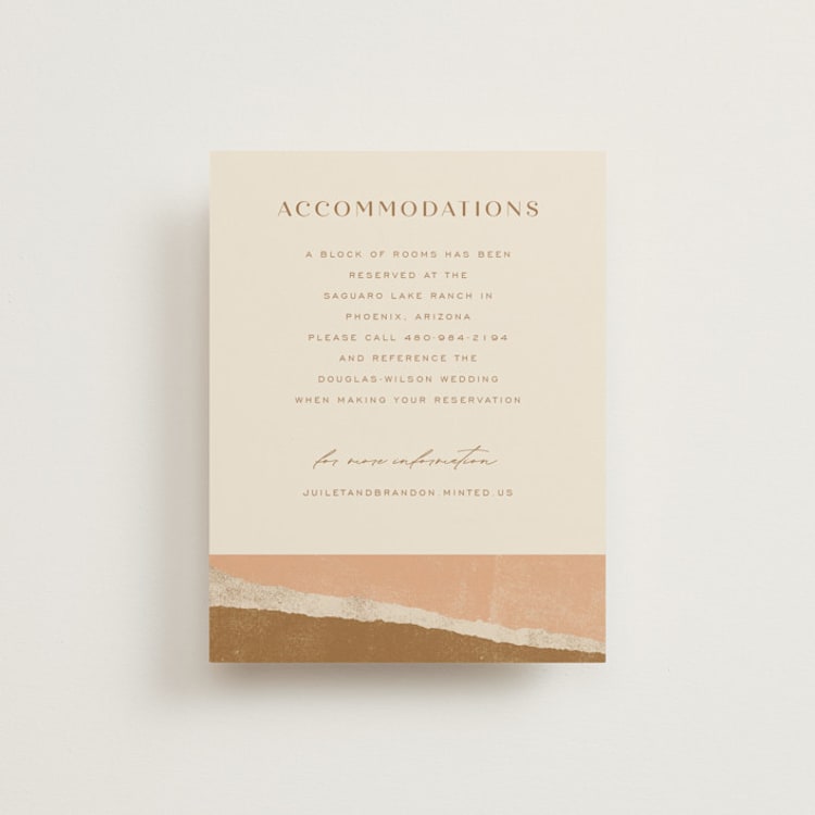 "Rustic Union" - Direction Cards in Sunset by Michelle Taylor - Front