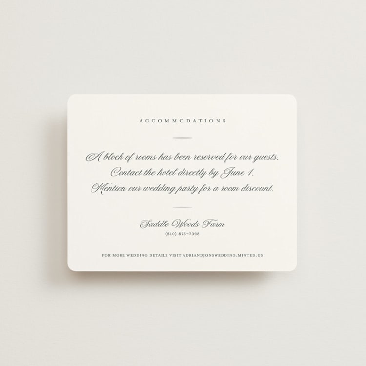 "Together Always" - Direction Cards in Chiffon by Eric Clegg - Front