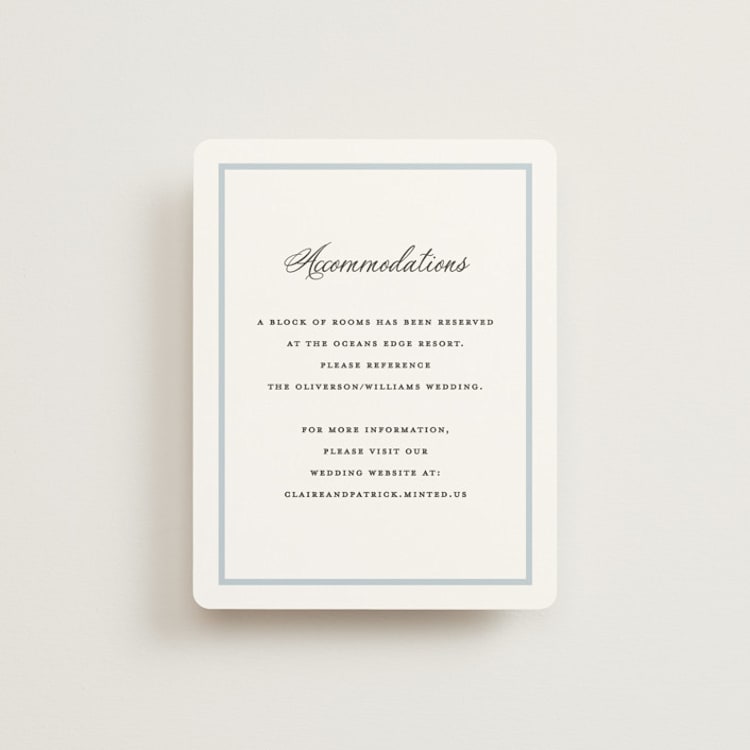 "Dotted Classic" - Direction Cards in Hydrangea by Carolyn MacLaren - Front