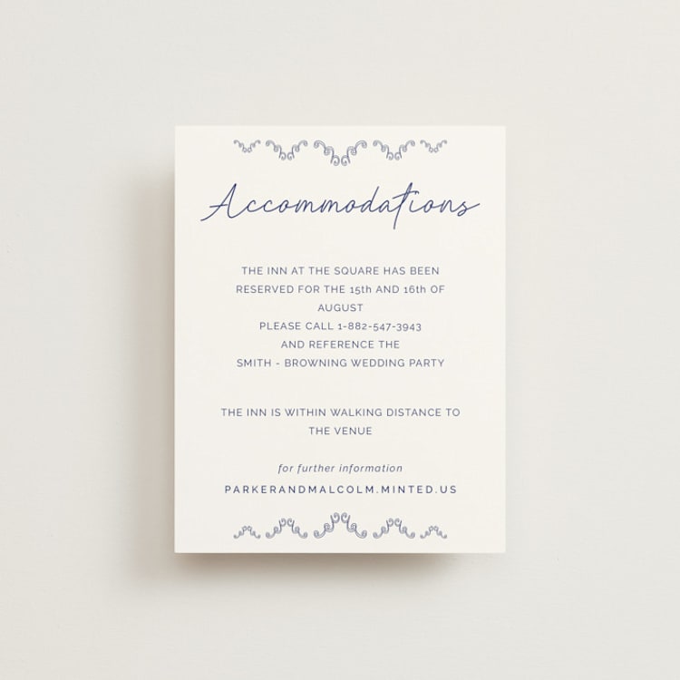 "Santorini" - Direction Cards in Cerulean by Zani van Zyl - Front