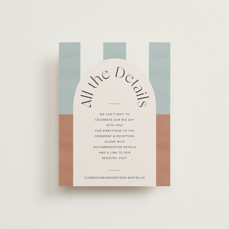 "Trois" - Direction Cards in Almond by Blustery August - Front