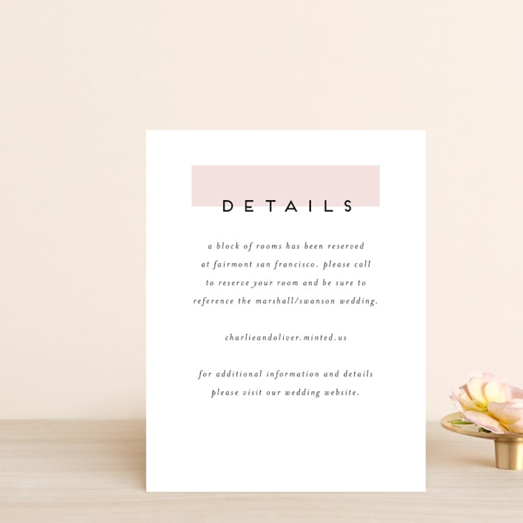 "Elementary" - Direction Cards in Dusty Rose by Katy Shen - Front