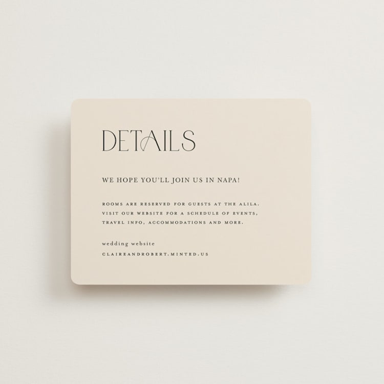 "Edge" - Direction Cards in Linen by Kelly Schmidt - Front