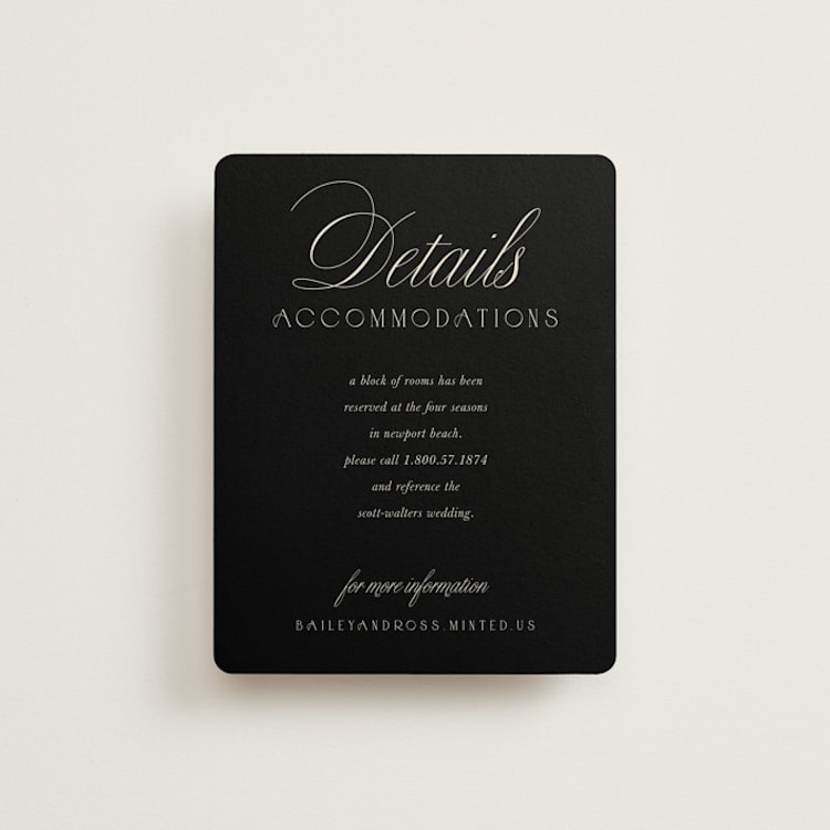 "Refined Beauty" - Direction Cards in Cream by Stacey Day - Front