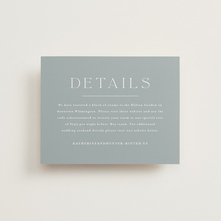"Modern Crest" - Direction Cards in Sea by Kristen Smith - Front