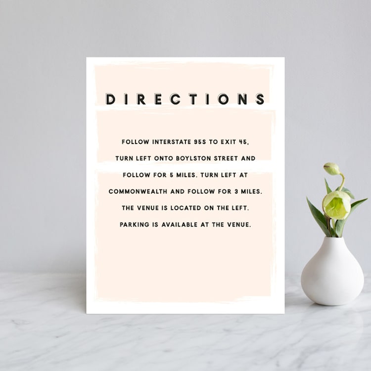 "bold blush" - Direction Cards in Blush by frances mathys - Front