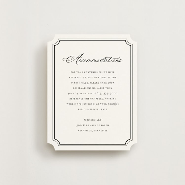 "Avery" - Direction Cards in Onyx by Jennifer Postorino - Front