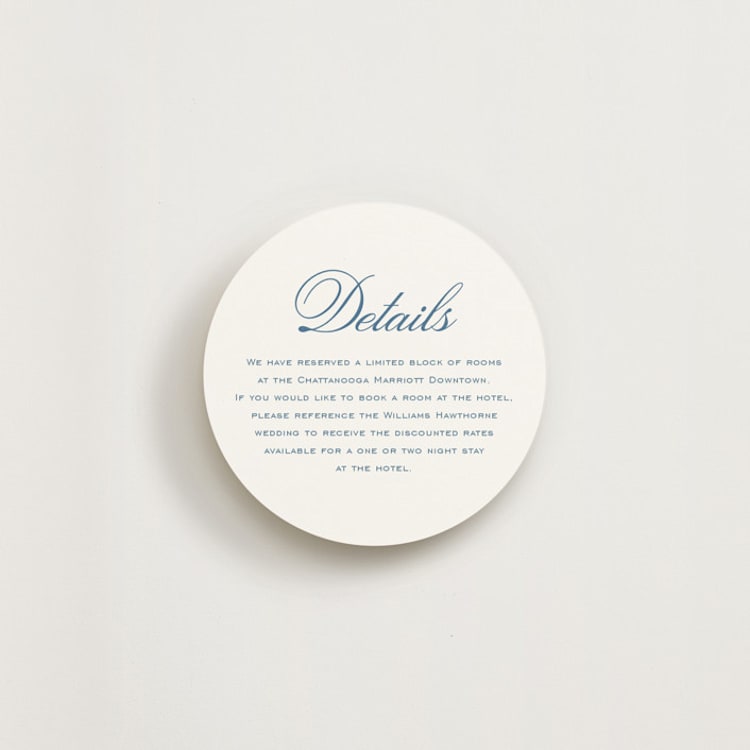 "Marenza" - Direction Cards in Bluebell by Jessica Williams - Front