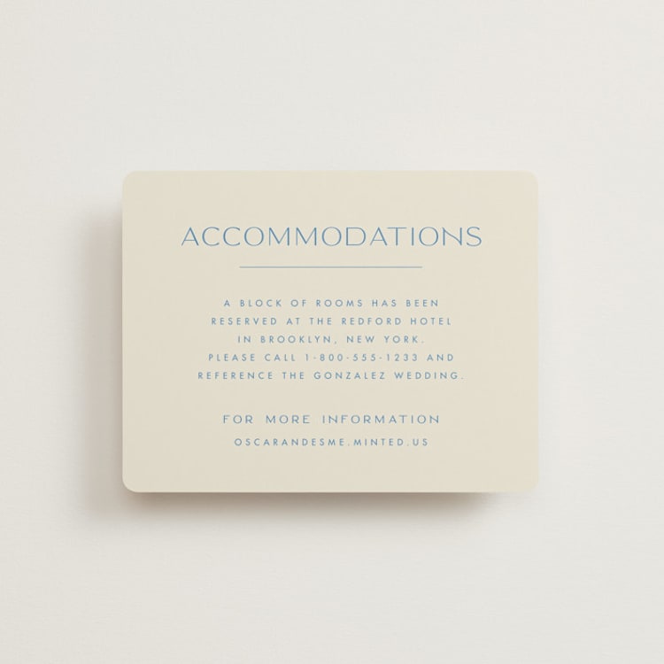 "Brooklyn" - Direction Cards in Cerulean by Ellen Schlegelmilch - Front