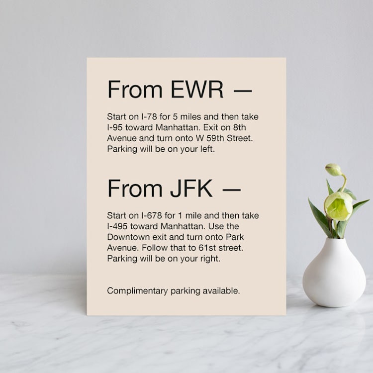 "Proposal" - Direction Cards in Buff by Jack Knoebber - Front