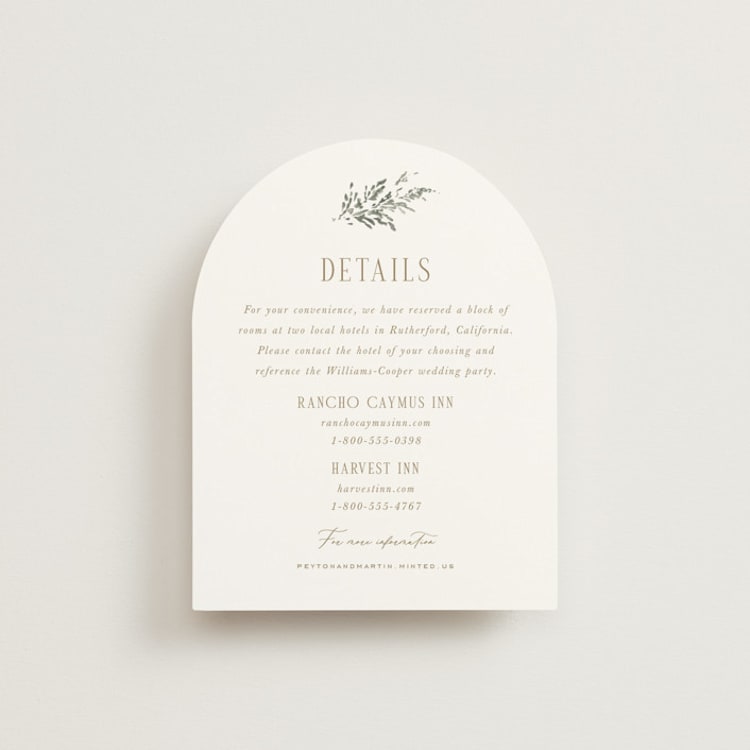 "Sprigs of Joy" - Direction Cards in Pearl by Leah Bisch - Front