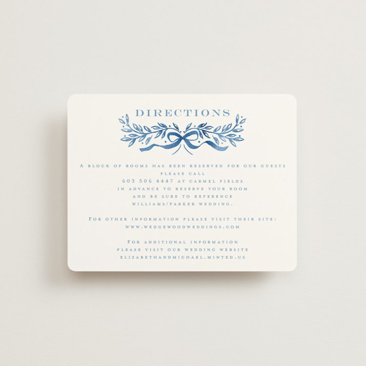 "Royal" - Direction Cards in Cobalt by Petra Kern - Front