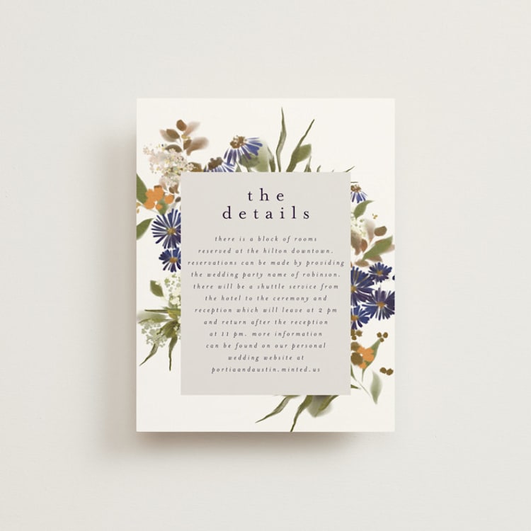 "Pressed Garden" - Direction Cards in Fall by Grace Kreinbrink - Front