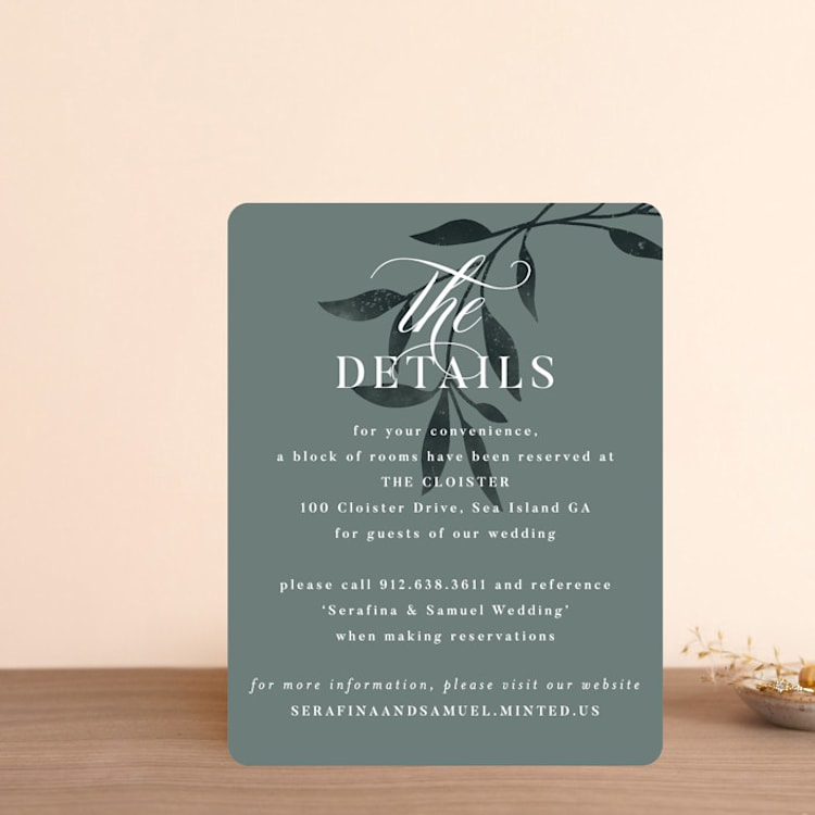 "Serafina" - Direction Cards in Sage by Melanie Kosuge - Front