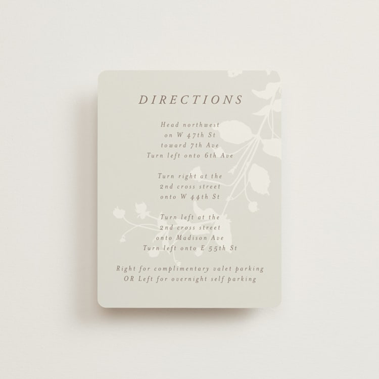 "Autumnal" - Direction Cards in Fawn by AK Graphics - Front