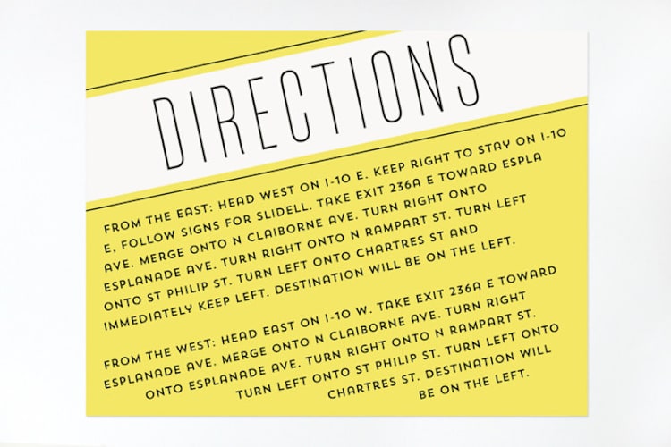 "On A Slant" - Direction Cards in Sunshine by Alaina Cherup - Front