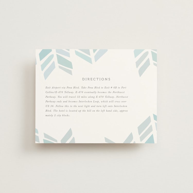 "Arrow Head" - Direction Cards in Sky by Erin Hodges - Front
