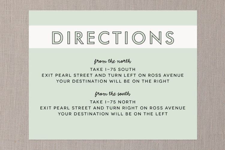 "Read Between the Lines" - Direction Cards in Ombre Mint by Lauren Chism - Front