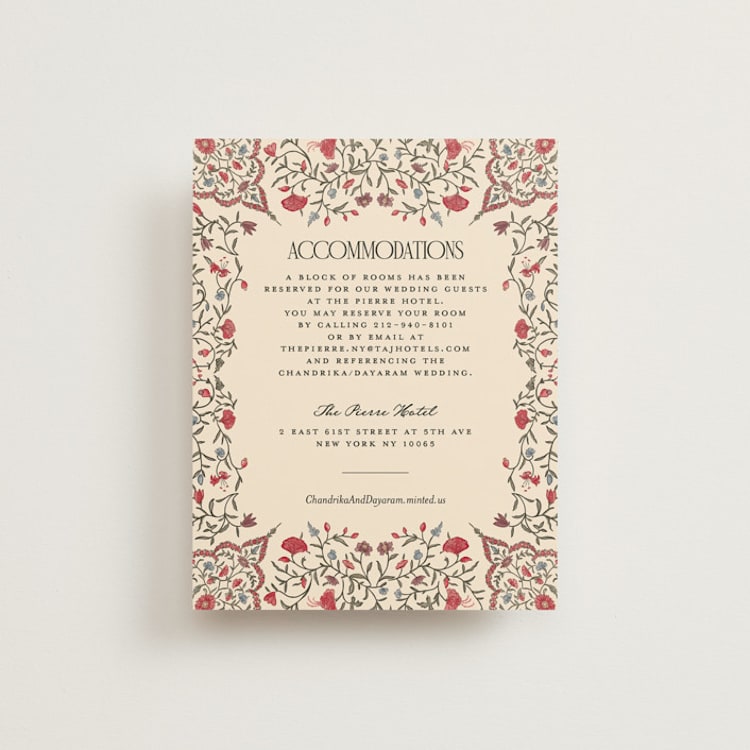 "Tapestry" - Direction Cards in Almond by Jenna Holcomb - Front