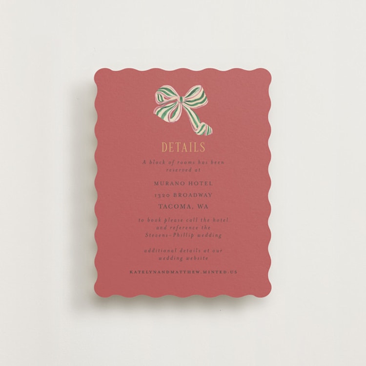 "Ruban en Fleur" - Direction Cards in Rose by Itsy Belle Studio - Front