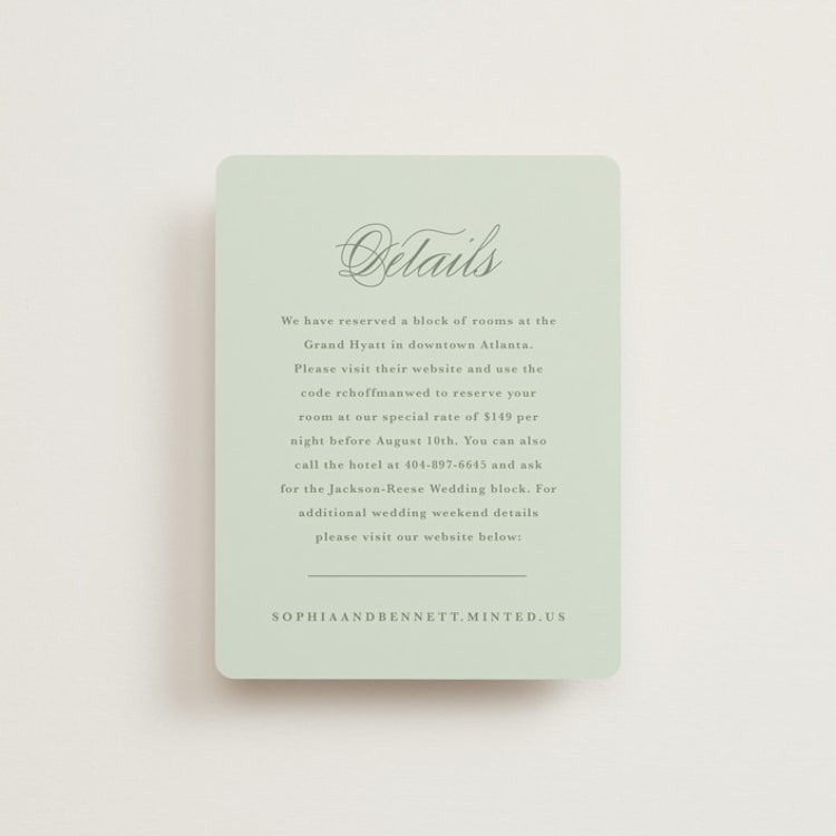 "Delicate Vines" - Direction Cards in Periwinkle by Kristen Smith - Front