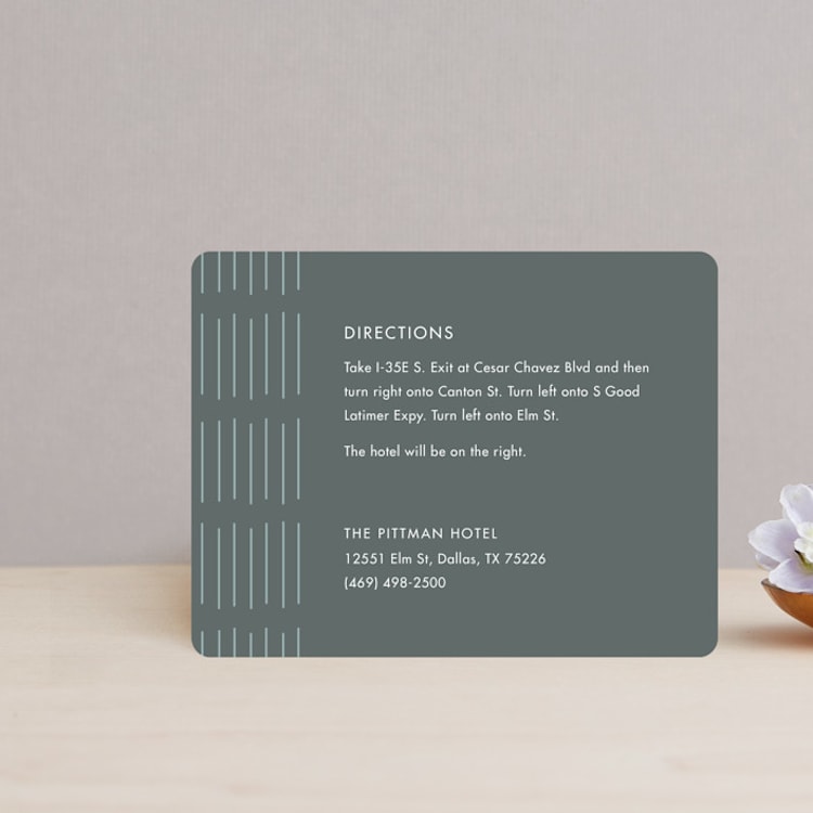 "Postale" - Direction Cards in Ebony by Ann Gardner - Front