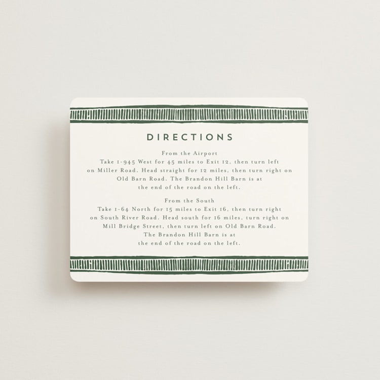 "Block Print Frame" - Direction Cards in Fern by Katharine Watson - Front